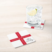 Essen Sie trinken und seien Sie englische St Georg Rechteckiger Pappuntersetzer (Vor Ort)