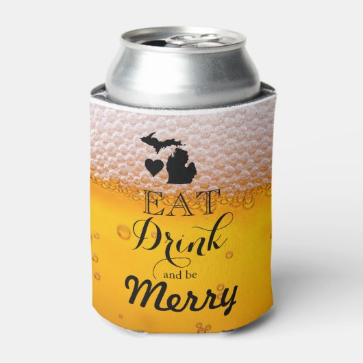 Essen Sie trinken und seien Sie froh Dosenkühler (Kanne Vorderseite)