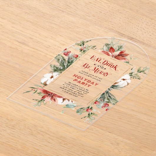 Essen Sie trinken und seien Sie froh, hässliche We Acryleinladungen (Ablage )