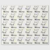 Essen Sie trinken und seien Sie froh | Polka-Punkt Geschenkpapier (Flach)