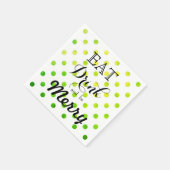 Essen Sie trinken und seien Sie froh | Polka-Punkt Serviette (Ecke)