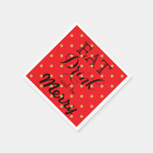 Essen Sie trinken und seien Sie froh | Polka-Punkt Serviette (Ecke)