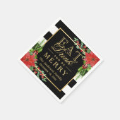 Essen Sie trinken und seien Sie froh Weihnachten b Serviette (Ecke)