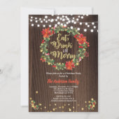 Essen Sie trinken und seien Sie froh Weihnachts-Pa Einladung (Vorderseite)