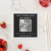 Essen Sie trinken und seien Sie frohe Hochzeitsfei Serviette (Beispiel)