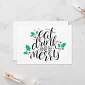 Essen Sie trinken und seien Sie fröhlich. Karte (Vorderseite/Rückseite Beispiel)