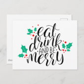 Essen Sie trinken und seien Sie fröhlich. Postkarte (Vorne/Hinten)