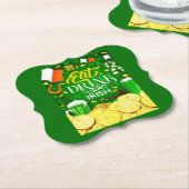 Essen Sie trinken und seien Sie irisch Untersetzer (angewinkelt)