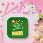 Essen Sie trinken und seien Sie irisches Papiersch Pappteller (Party)