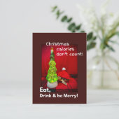 Essen Sie trinken und seien Sie lustig, Baby sulca Postkarte (Stehend Vorderseite)