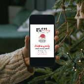 Essen Sie trinken und seien Sie Meowy Cartoon Sant Einladung