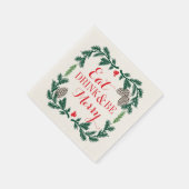 Essen Sie trinken und seien Sie Merry Holiday Papi Serviette (Ecke)