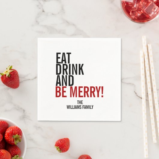 Essen Sie trinken und seien Sie Merry Holiday Papi Serviette (Beispiel)