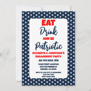 Essen Sie trinken und seien Sie Patriotischer Enga Einladung