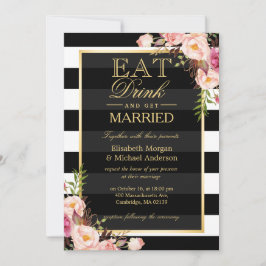 Essen Sie trinken und seien Sie Verheiratet Golden Einladung