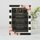 Essen Sie trinken und seien Sie Verheiratet Golden Einladung (Stehend Vorderseite)