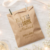 Essen Sie trinken und seien Sie Verheiratet Person Geschenktütchen (Ausgeschnitten)