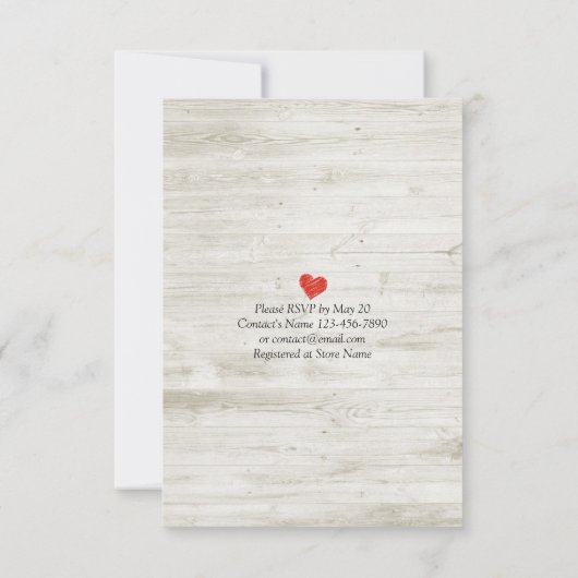 Essen Sie trinken und seien Sie Verheiratet rustik Einladung (Rückseite)