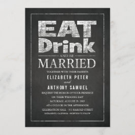 Essen Sie trinken und seien Sie Verheiratete einzi Einladung