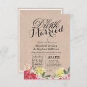 Essen Sie trinken und seien Sie Verheirateter Chic Einladung (Vorne/Hinten)