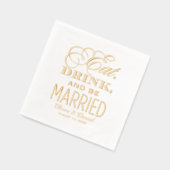 Essen Sie trinken und seien Sie Verheirateter Wede Servietten Mit Folie (Links)
