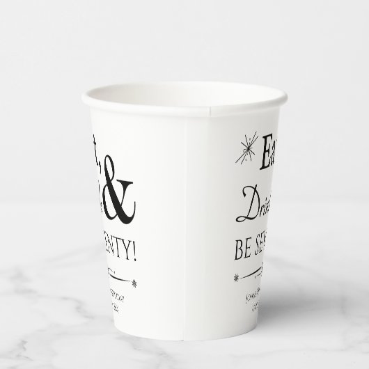 Essen Sie trinken und sein siebzigjährig sein 70. Pappbecher (Rechts)