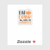 Essen Sie trinken und sind Sie Beängstigend sauber Aufkleber (Blatt)