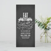 Essen Sie trinken und verheiratet Hochzeitsfeiern Programm (Stehend Vorderseite)