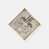 Essen Sie trinken und verheiratet Hochzeitszeitung Serviette (Ecke)