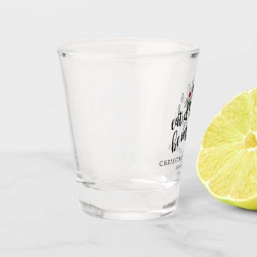 Essen Sie trinken und Verheiratet Personalisiert s Schnapsglas (Links)