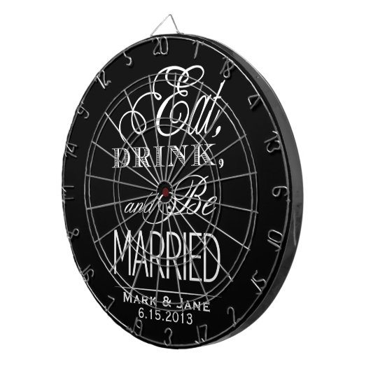 Essen Sie trinken und Verheiratet sein Dartscheibe (Vorderseite rechts)