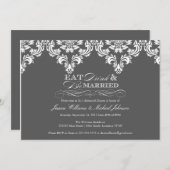 Essen Sie trinken und Verheiratet sein Einladung (Vorne/Hinten)