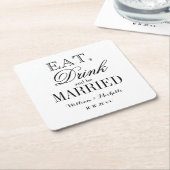 Essen Sie trinken und verheiratet sein extravagant Rechteckiger Pappuntersetzer (angewinkelt)