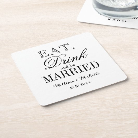 Essen Sie trinken und verheiratet sein extravagant Rechteckiger Pappuntersetzer (angewinkelt)