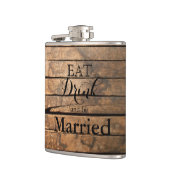 Essen Sie trinken und Verheiratet sein Flachmann (Links)