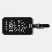 Essen Sie trinken und Verheiratet sein Gepäckanhänger (Vorderseite horizontal)