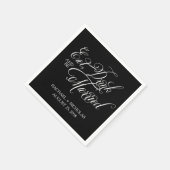 Essen Sie trinken und Verheiratet sein | Hochzeit Serviette (Ecke)