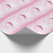 Essen Sie trinken und Verheiratet sein | Rosa Hoch Geschenkpapier (Ecke)