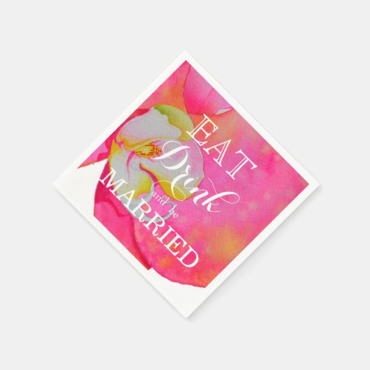 Essen Sie trinken und Verheiratet sein Serviette (Ecke)