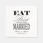 Essen Sie trinken und Verheiratet sein Serviette (Vorderseite)
