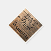 Essen Sie trinken und Verheiratet sein Serviette (Ecke)