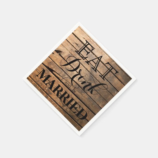 Essen Sie trinken und Verheiratet sein Serviette (Ecke)