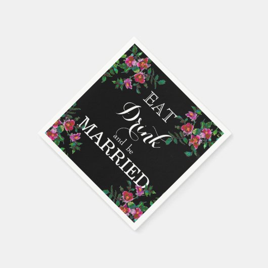 Essen Sie trinken und Verheiratet sein Serviette (Ecke)