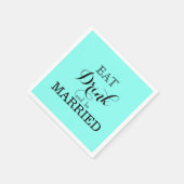 Essen Sie trinken und Verheiratet sein Serviette (Ecke)