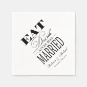 Essen Sie trinken und Verheiratet sein Serviette (Vorderseite)