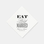 Essen Sie trinken und Verheiratet sein Serviette (Ecke)