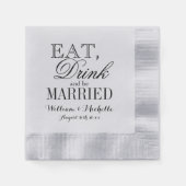 Essen Sie trinken und verheiratet silber geprägt H Serviette (Vorderseite)