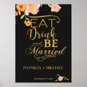 Essen Sie trinken und verheiratete elegante Imitat Poster (Vorne)