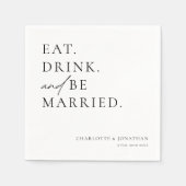Essen Sie trinken und Verheiratete Probe Abendesse Serviette (Vorderseite)