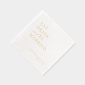 Essen Sie trinken und Verheiratete Probe Abendesse Servietten Mit Folie (Rechts)